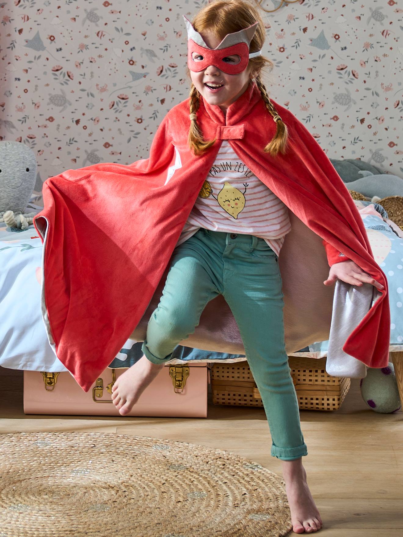 Vertbaudet Kinder Kostüm-Set: Superheld - mehrfarbig
