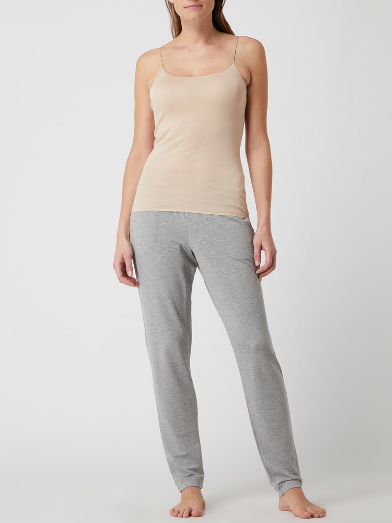 Unterhemd aus merzerisierter Baumwolle Modell 'Cotton Seamless' in beige