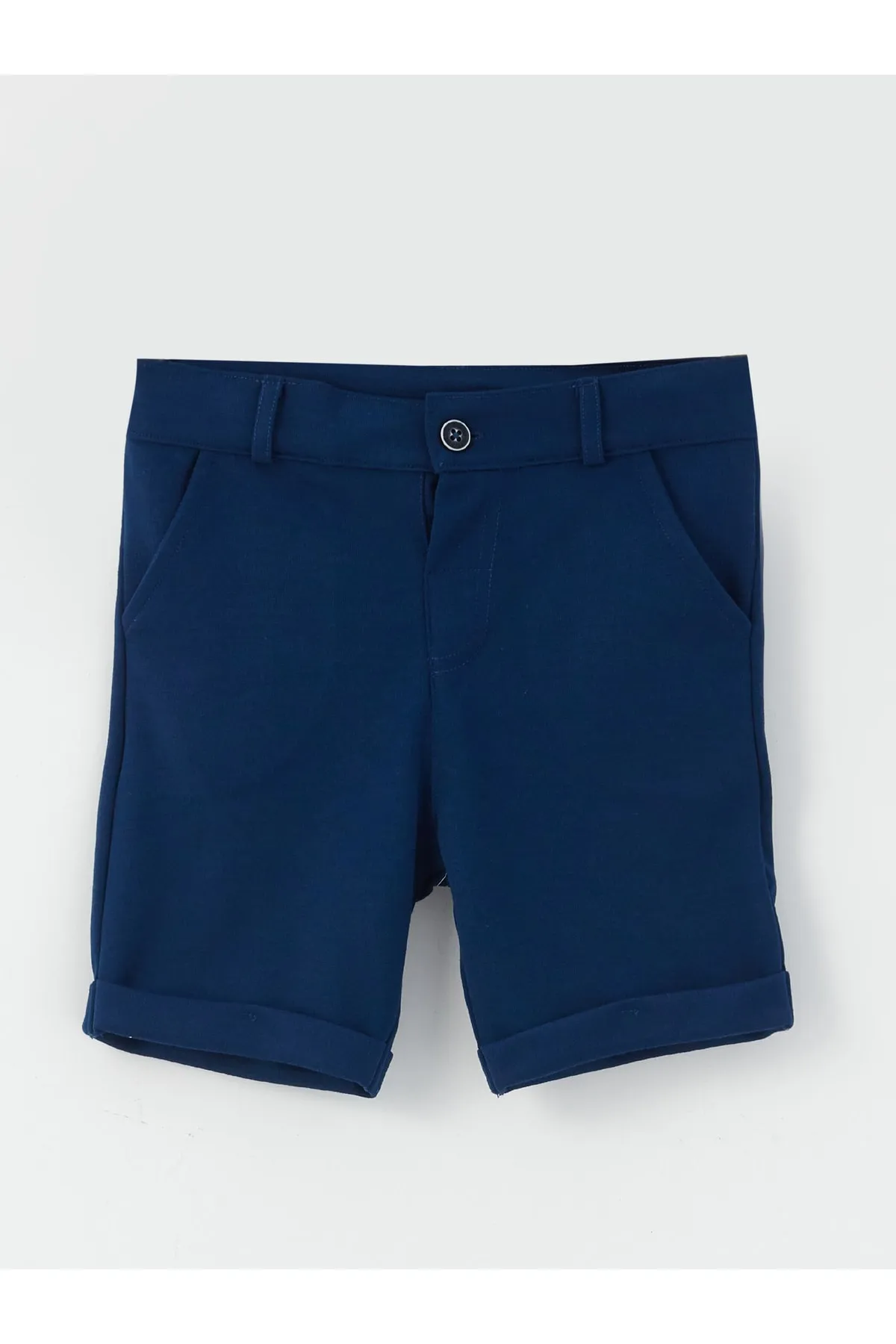 LC Waikiki  Kurzarm-T-Shirt und Shorts mit Polokragen und gemustertem Baby-Jungen-Muster, 2er-Set