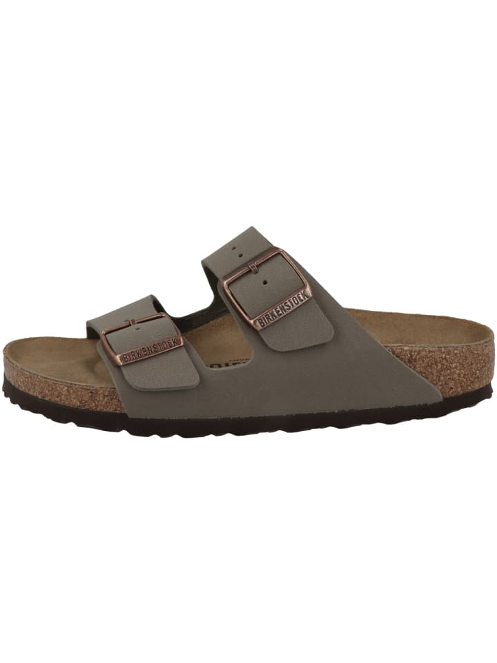 Birkenstock Sandale Arizona Birko-Flor Nubuk schmal in grau günstig kaufen