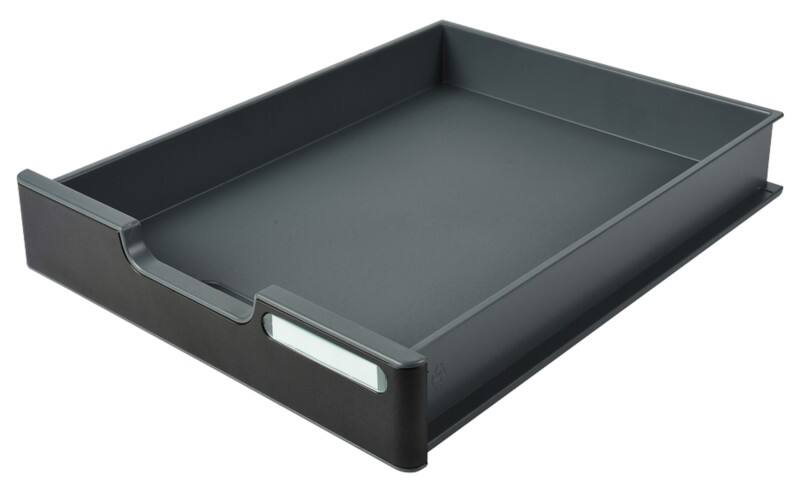 Exacompta ECOBlack Schubladenbox DIN A4  Kunststoff Dunkelgrau 28,5 x 34,5 x 5,4 cm