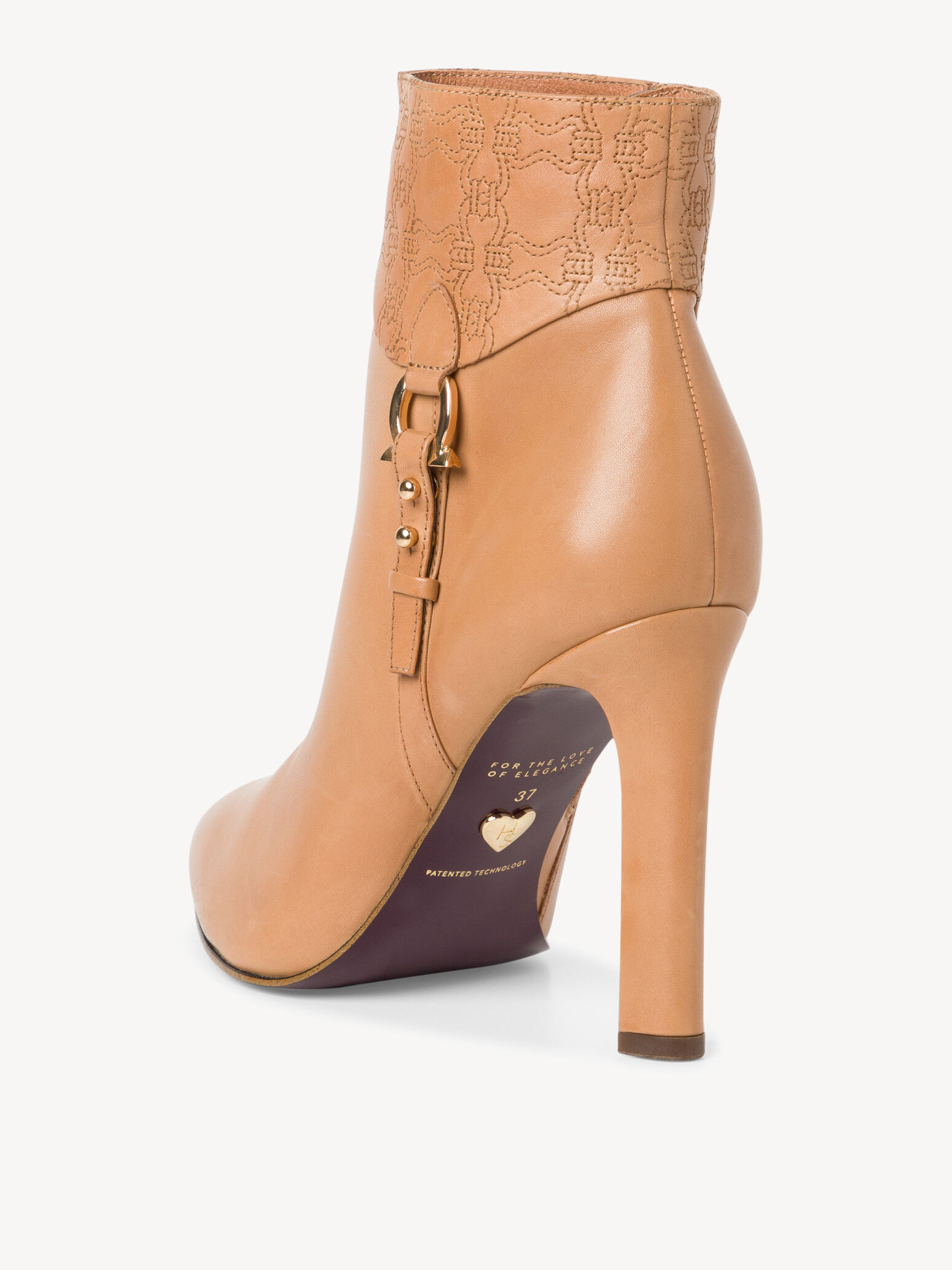 Bottine en cuir - marron