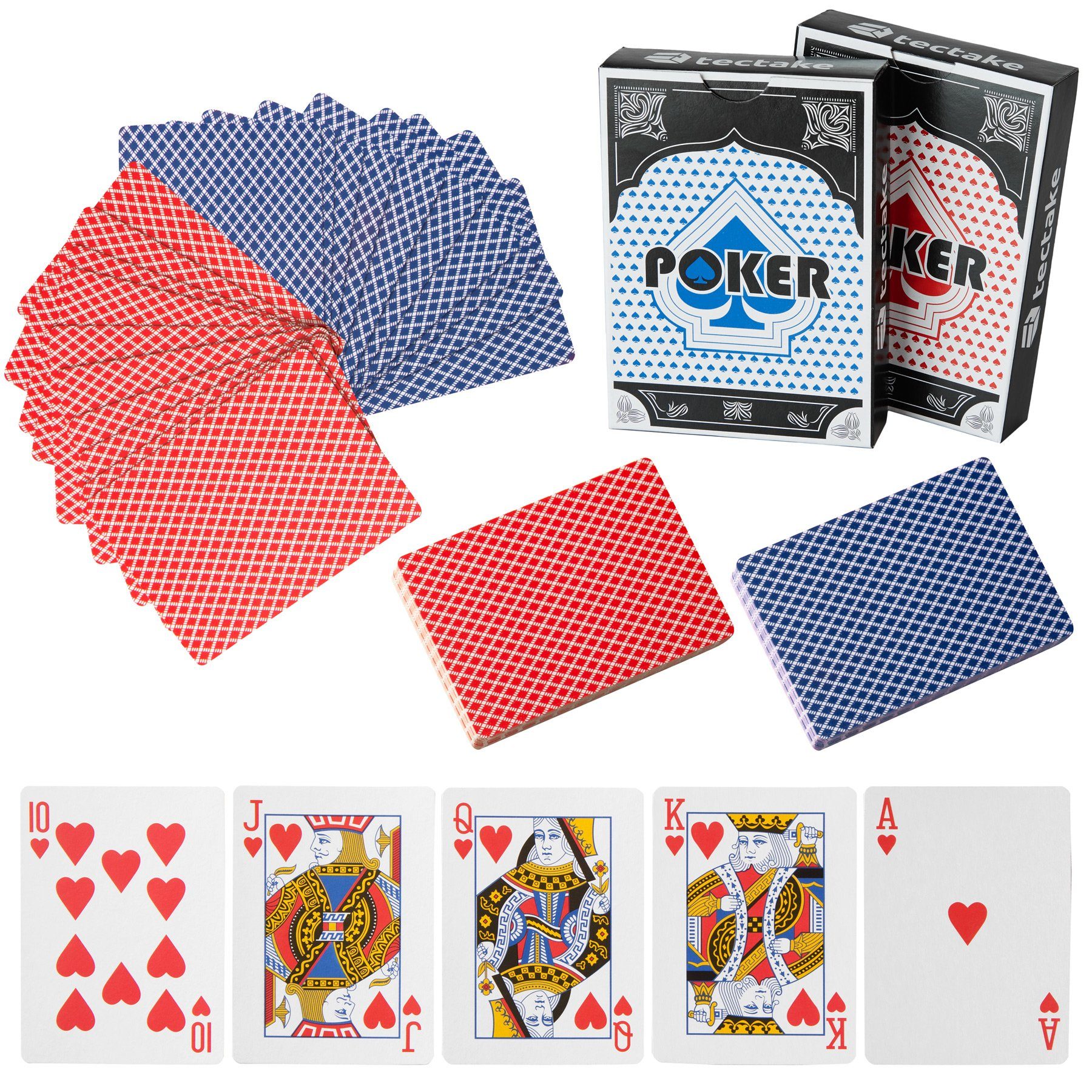 tectake Spiel, Pokerset inkl. Aluminiumkoffer