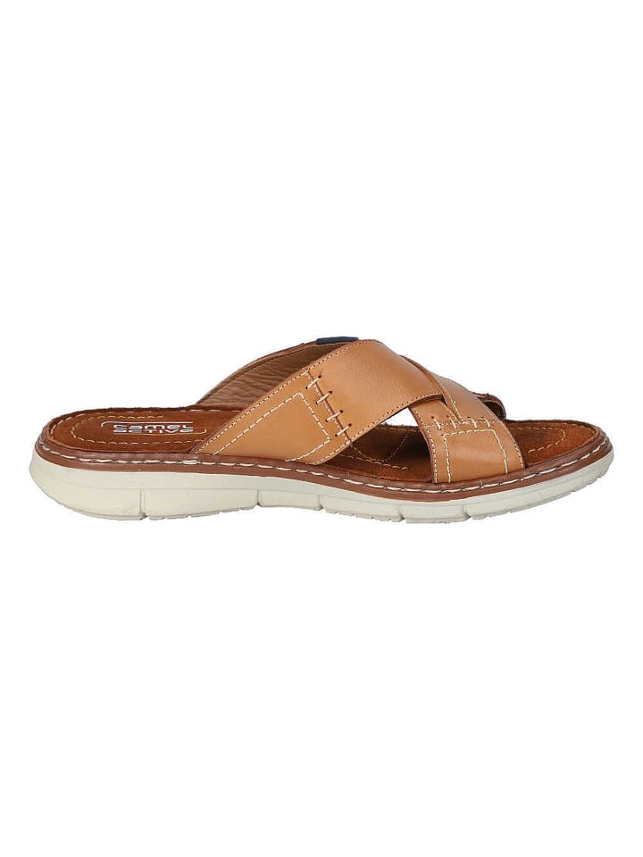 Camel Pantoletten in cognac/blau günstig kaufen