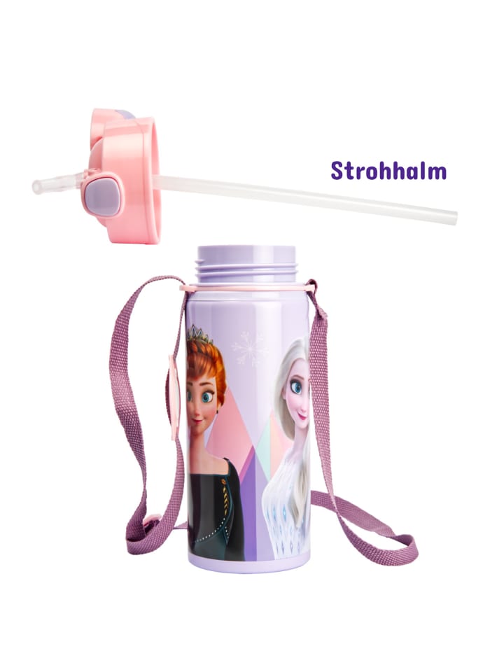 miniHeld Kinder Trinkflasche Frozen 600ml Aluminium Flasche Tragegurt Elsa Anna 6 Jahre günstig kaufen onesize