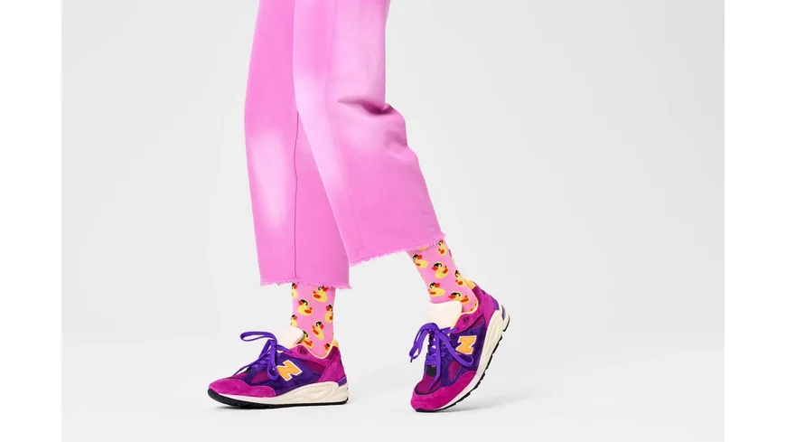 Happy Socks Damen Socken Rubber Duck Pink