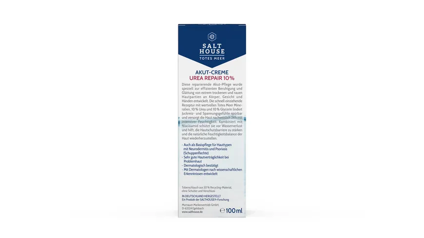 SALTHOUSE Totes Meer Therapie Akut-Creme Urea Repair 10% 100 ml