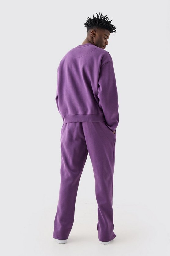 Kastiger Oversize Sweatshirt-Trainingsanzug