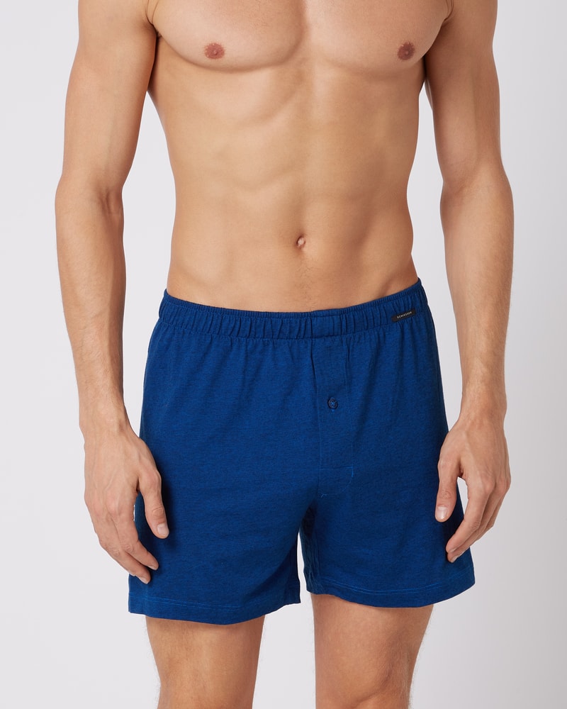 Boxershorts aus Baumwolle im 2er-Pack in jeans meliert
