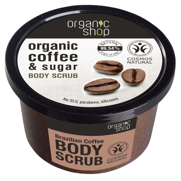 Organic Shop Brazil Kávés Testradír 250ml - Normál bőrre, hámlasztó