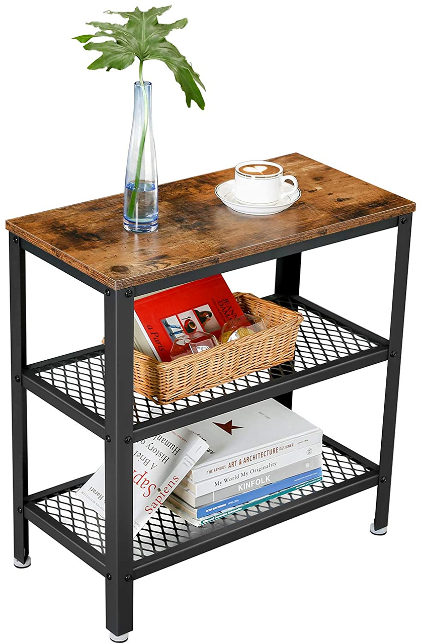 Vasagle Endtabelle, 60x30x60cm, Rustikales Braun