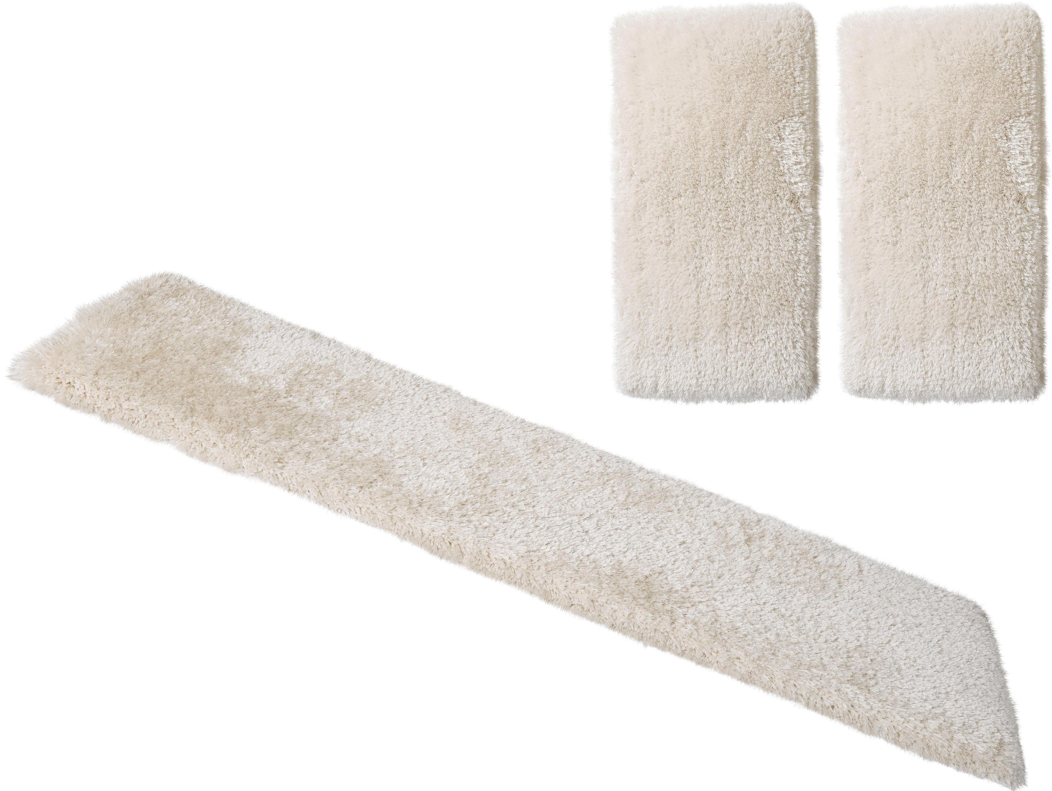 Bettumrandung Micro exclusiv Teppich Guido Maria Kretschmer Home&Living, Höhe 78 mm, (3-tlg), Bettvorleger, Läufer-Set, weich, unifarben, Mikrofaser, Schlafzimmer