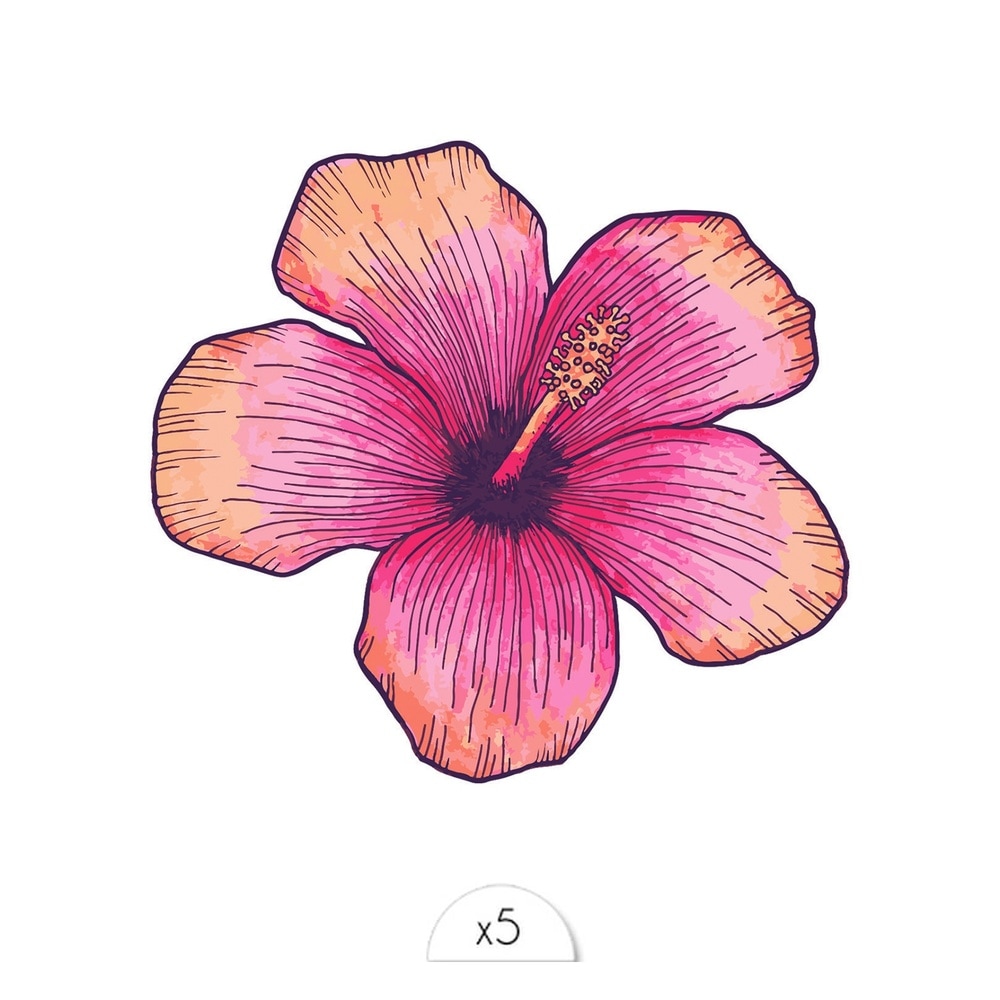 Sioou Hibiscus Tatouage éphémère