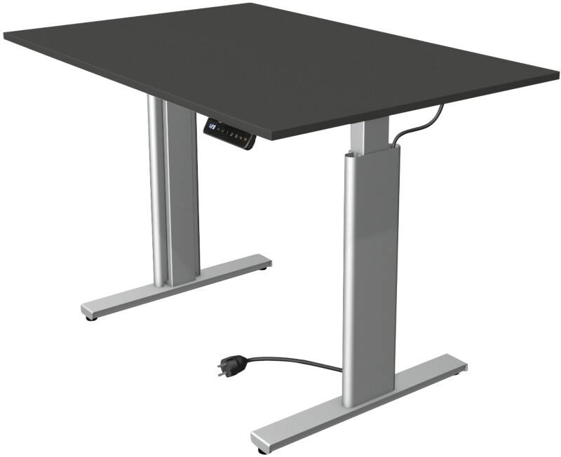 Kerkmann Move 3 Rechteckig Elektrisch Höhenverstellbar Sitz-Stehschreibtisch Anthrazit, Silber 1.200 x 800 x 1.200 mm