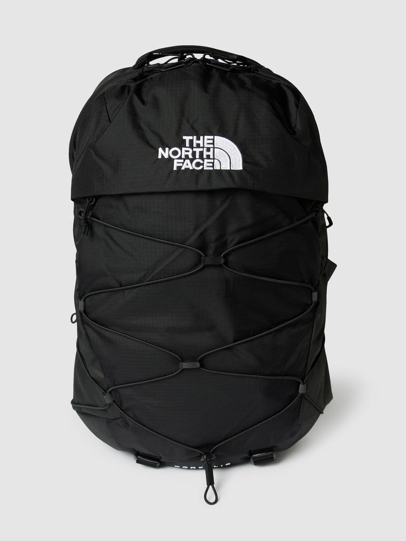 Rucksack mit Label-Detail Modell 'BOREALIS' in schwarz