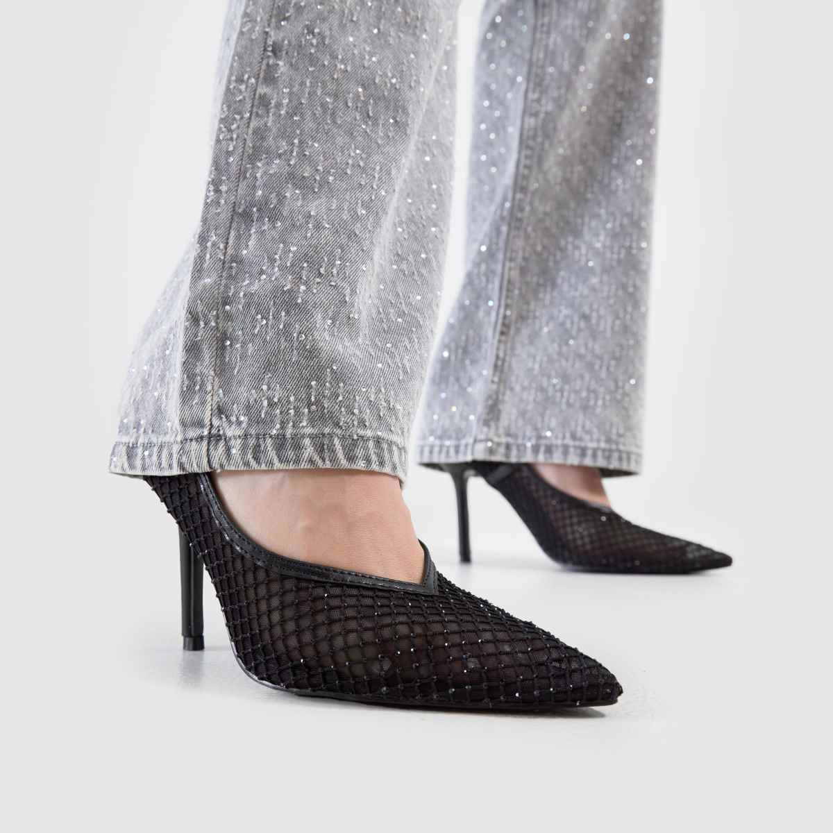 Schuh – Sylvia Point Court – Svarta högklackade skor