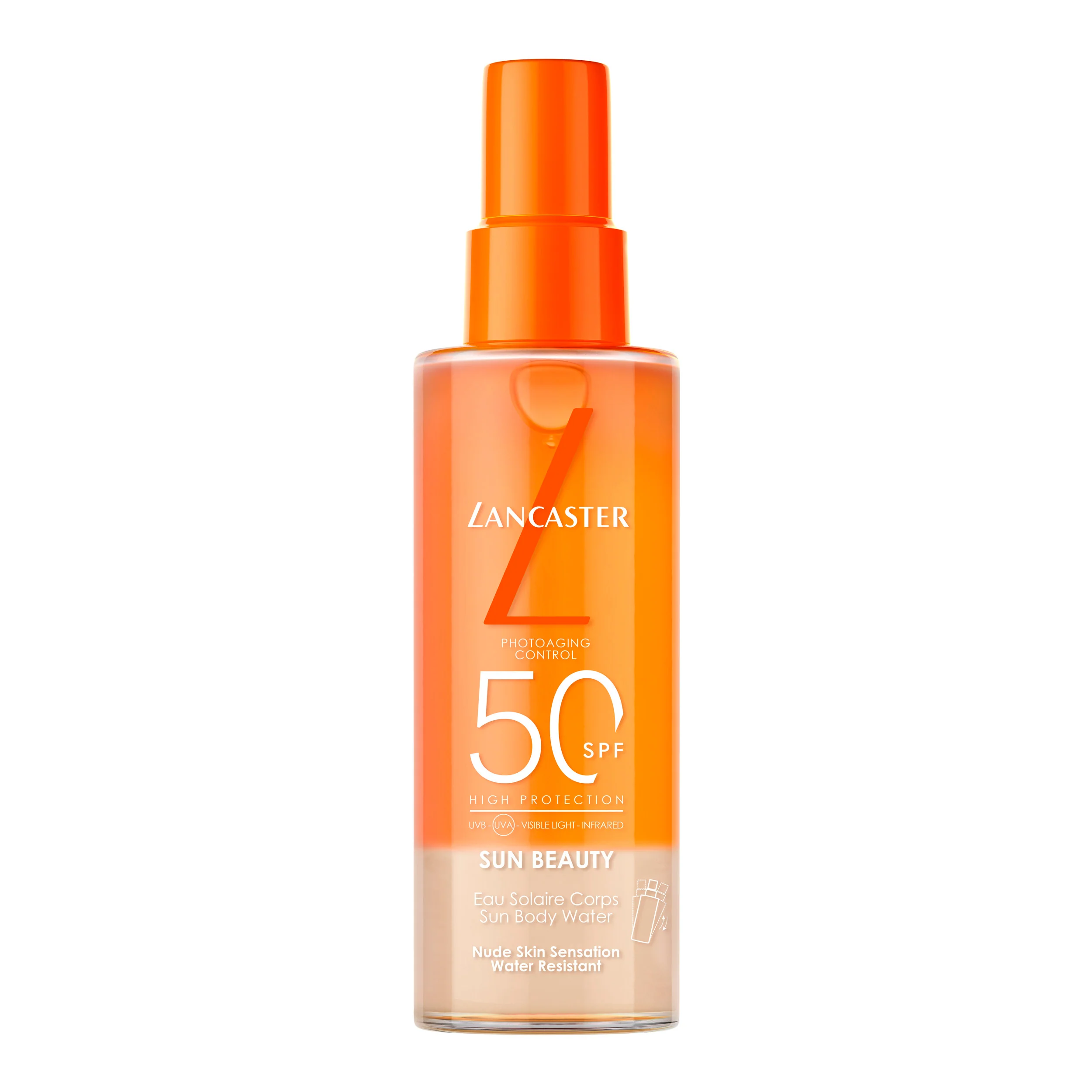 Sun Beauty napvédő víz SPF50 - Magas fokú védelmet nyújtó napozó testpermet.