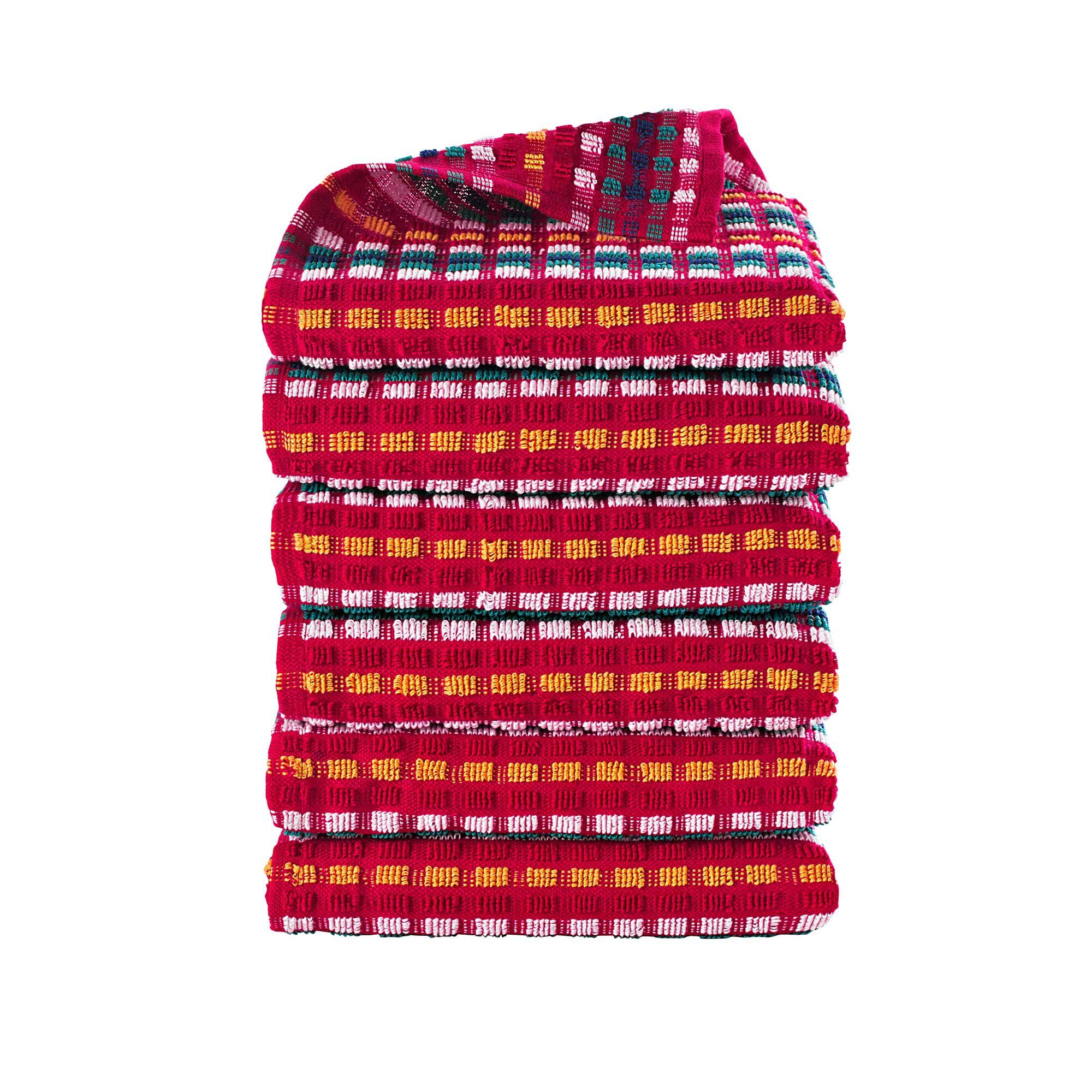 Essuie-mains éponge petite taille fond rouge