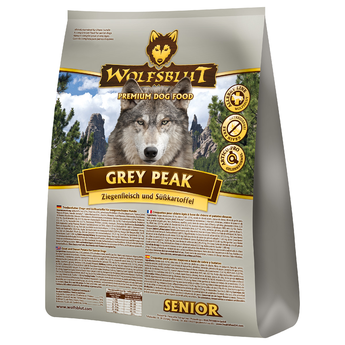 Wolfsblut Grey Peak Senior Ziege & Süßkartoffeln