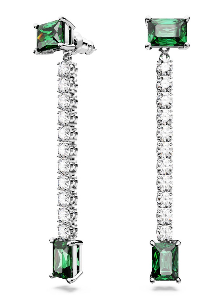 Swarovski Matrix stud earrings with crystal