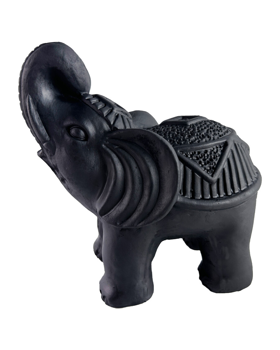 Schwarzer Deko-Elefant