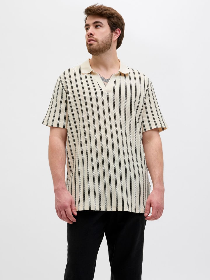JACK & JONES PLUS Poloshirt in Cloud Dancer günstig kaufen