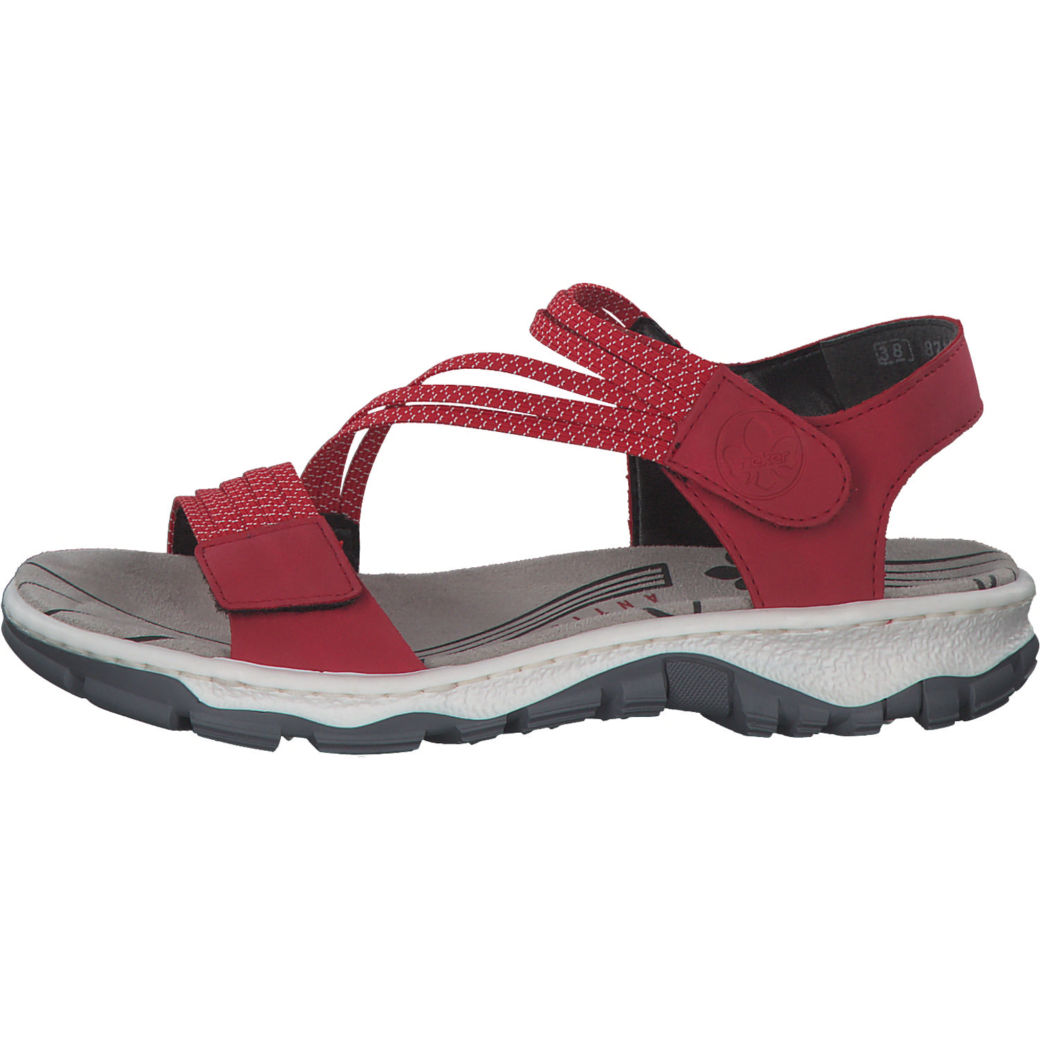 Rieker 68871, Sandalen, Damen, Rot