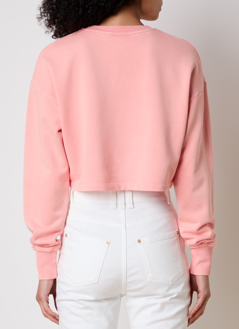 Krátký svetr Balmain s výšivkou loga