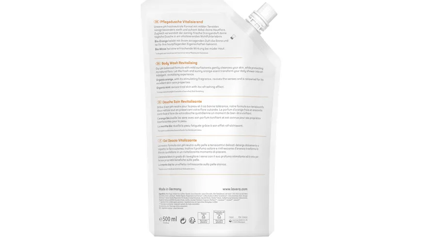 lavera Pflegedusche Vitalisierend Nachfüllung 500 ml