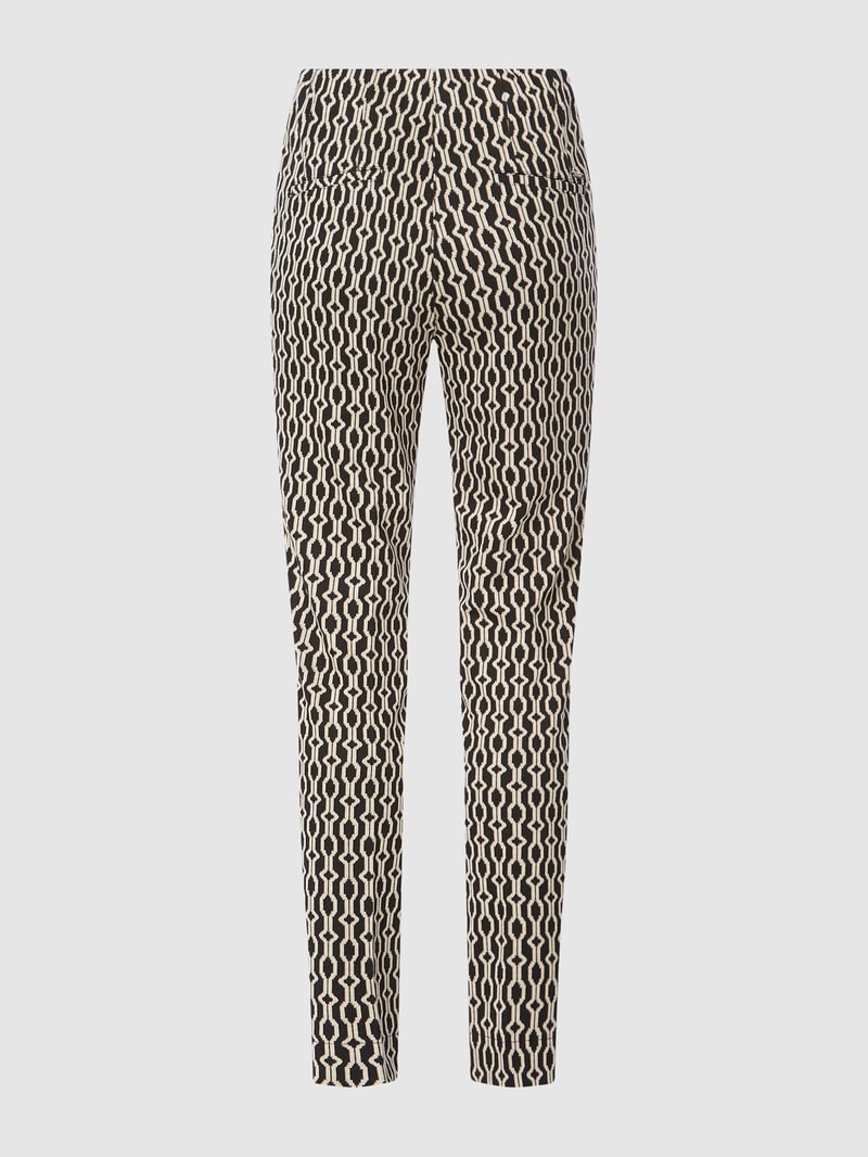 Schlupfhose mit Allover-Muster Modell 'Zene' in schwarz