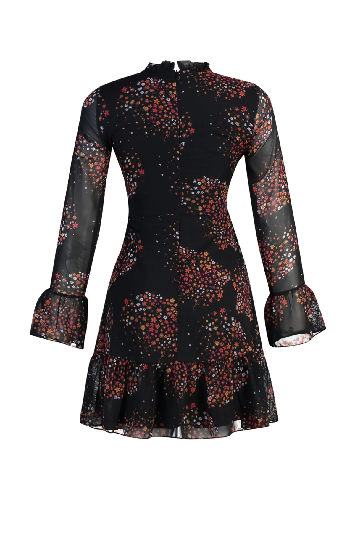 Trendyol Collection  Braunes Webkleid mit hohem Kragen TCLAW19LJ0076