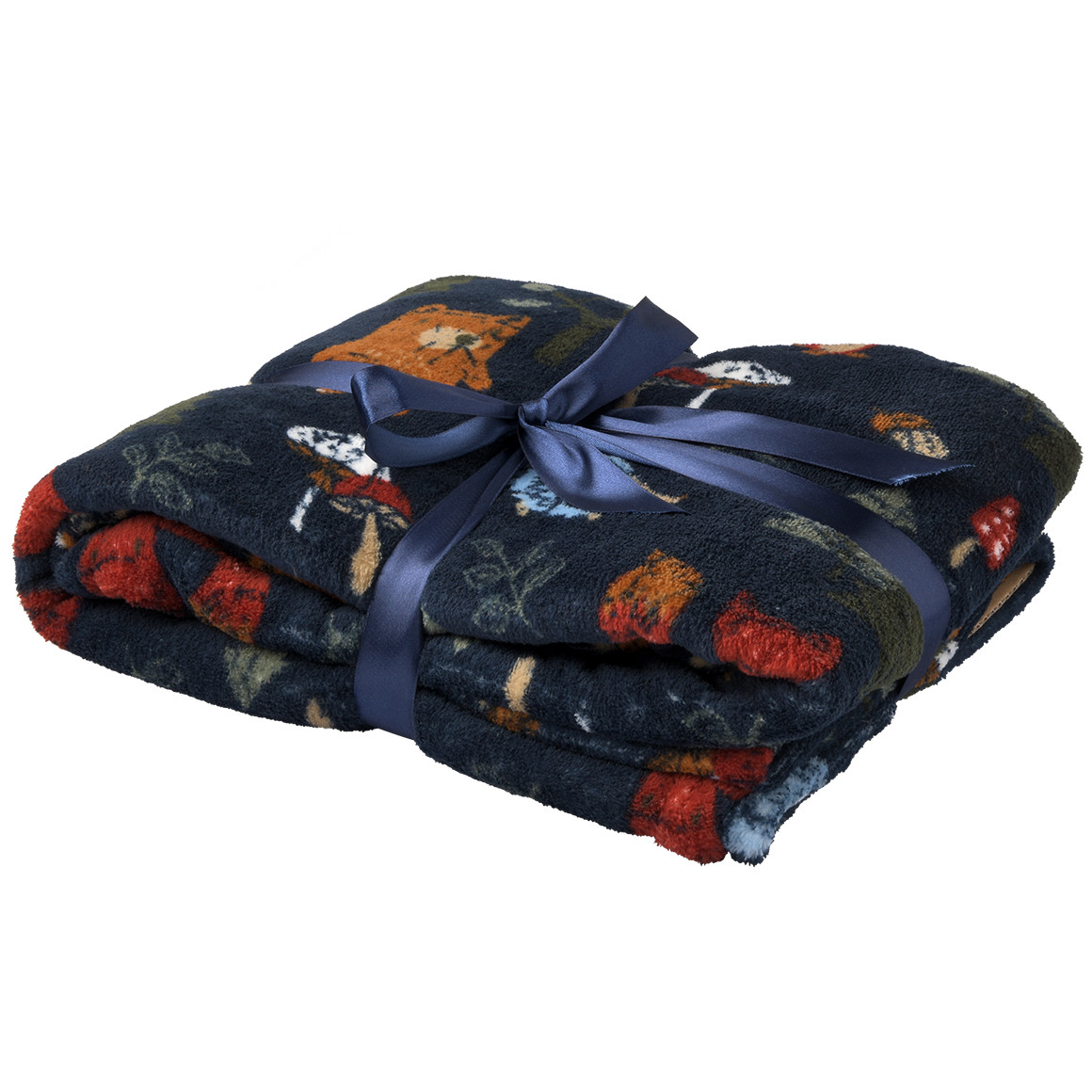 Kuscheldecke mit Wald-Motiven