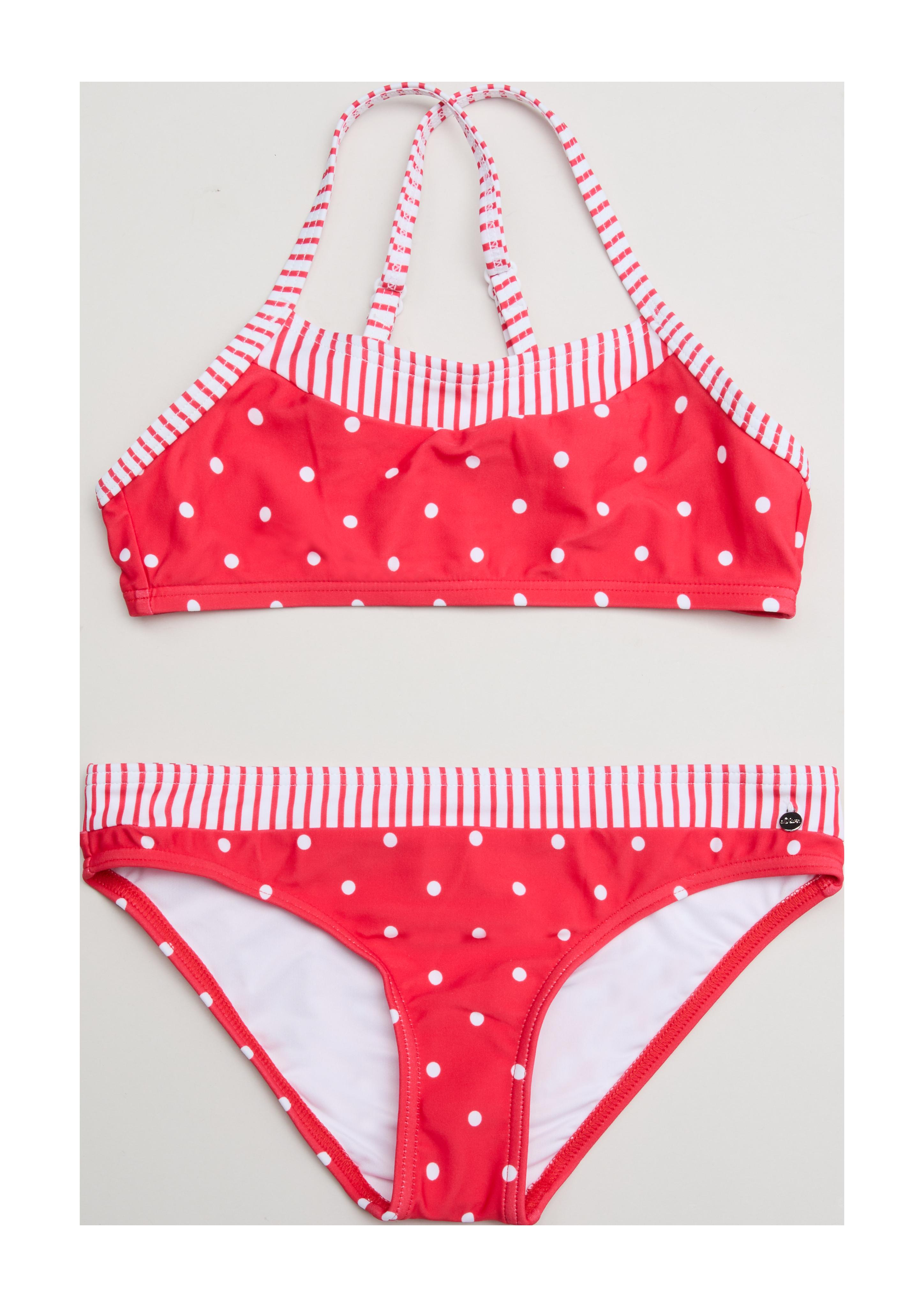 Bustier-Bikini mit Pünktchendruck  6007126-30B2