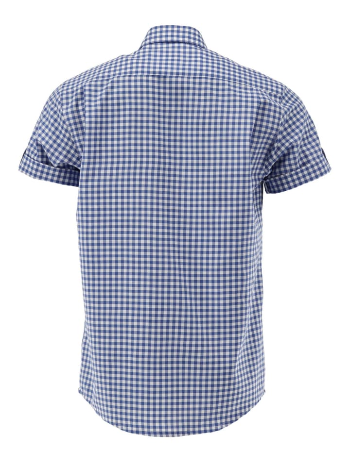 OS-Trachten Trachtenhemd Tivira in mittelblau günstig kaufen