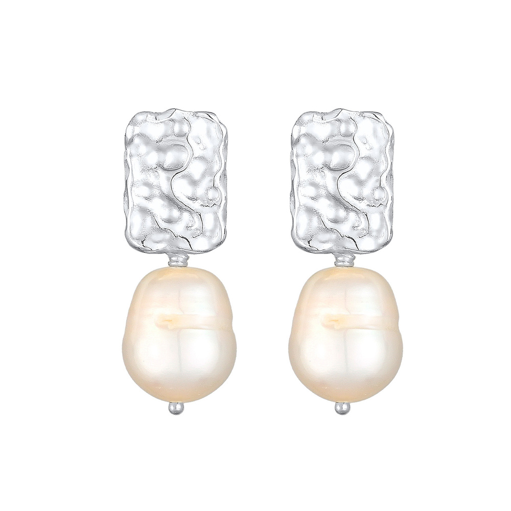 Elli PREMIUM Elli PREMIUM Boucles d'Oreilles Femmes Pendentif d'oreilles Organique Martelé Bar Boucles d'oreilles