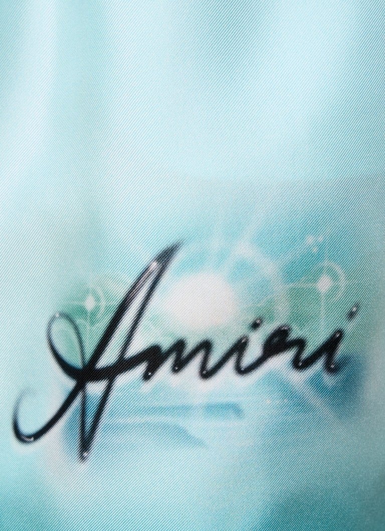 AMIRI Resort Club Degrade straight fit silk shorts with logo