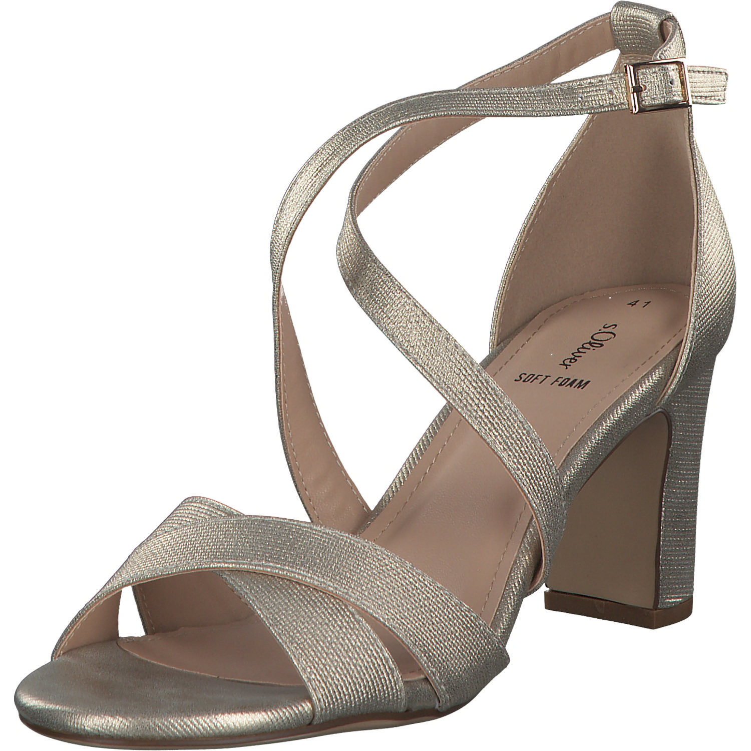 s. Oliver 28304, Plateau-Sandaletten, Damen, CHAMPAGNE