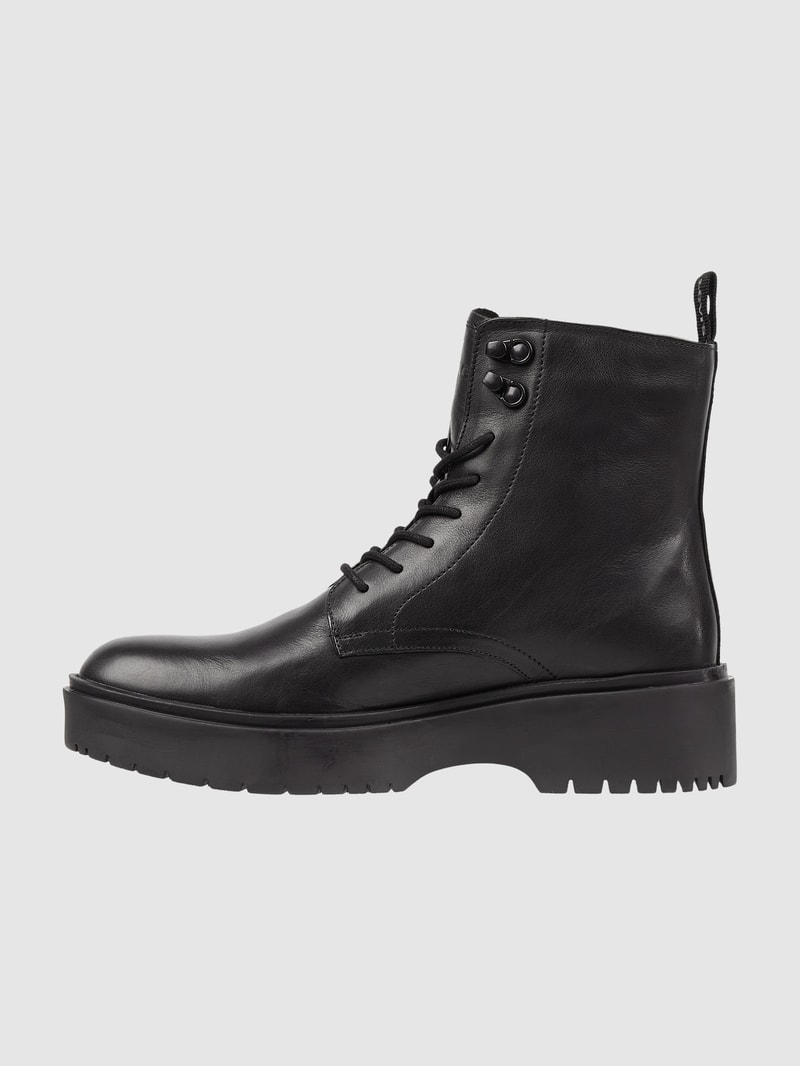 Lederboots mit Schnürverschluss Modell 'Bria' in schwarz