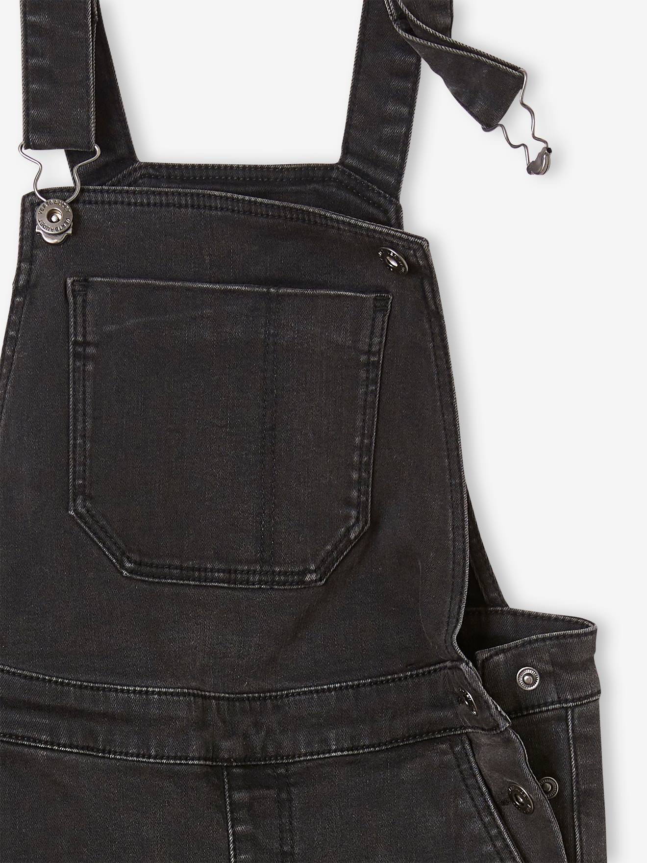 Salopette en jean garçon denim black