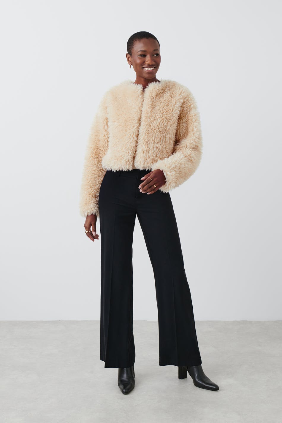 Faux fur jacket