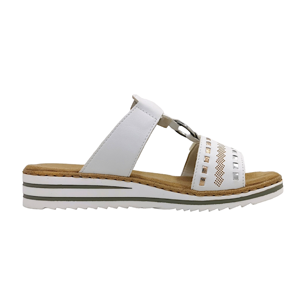Rieker Alabama/Mirror/Nanao V0636-80 Weiß 80 Weiß/Argento/Rosegold