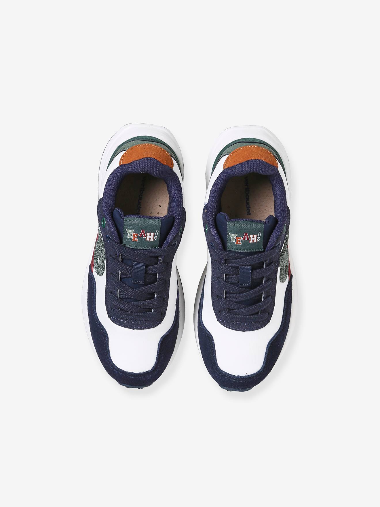 Vertbaudet Kinder Sneakers mit Schnürung - marine