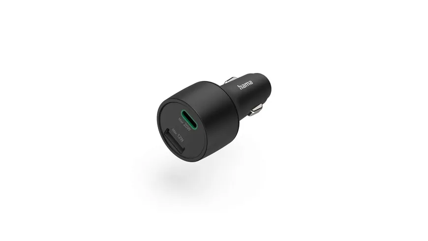 Hama Auto-Schnellladegerät, 1x USB-C, 1x USB-A, PD 3.0/Qualcomm®, 32 W, Schw.