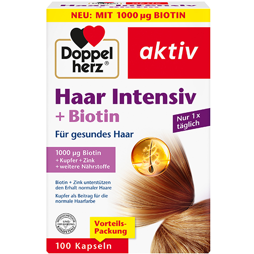 DOPPELHERZ Haar Intensiv Biotin Kapseln  100 St  Kapseln