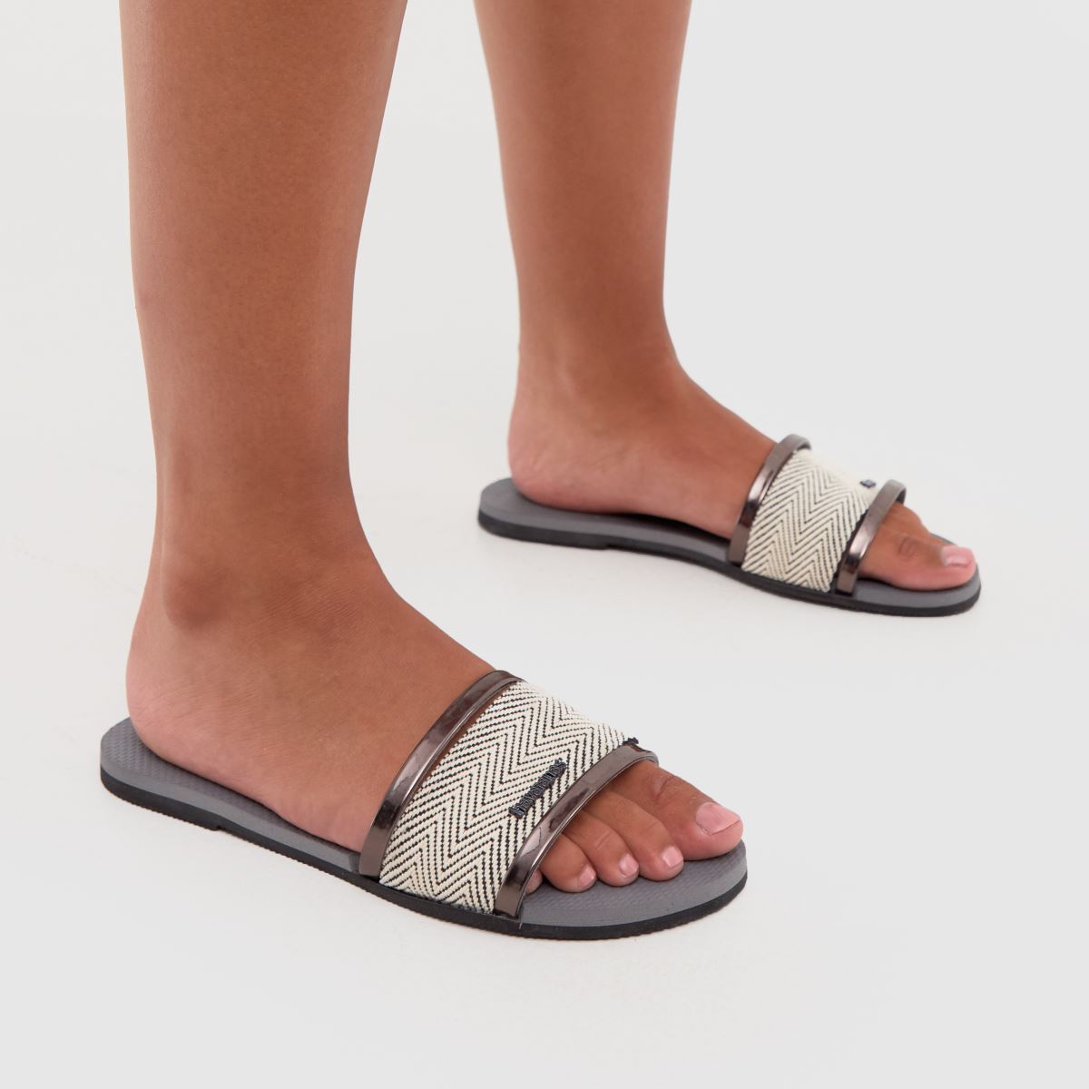 Havaianas Trancoso glidsandaler i grått.