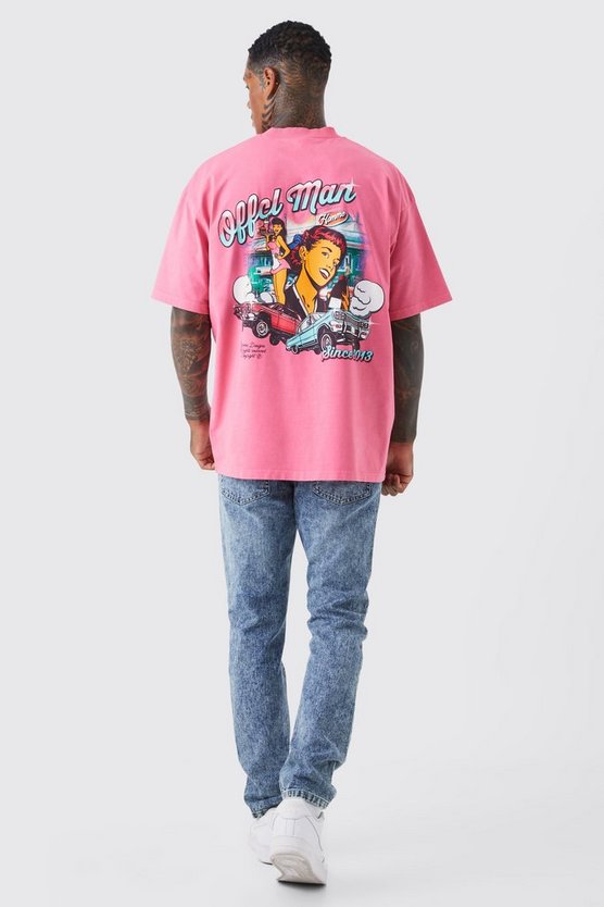 Slim-Fit Jeans mit Laser-Print