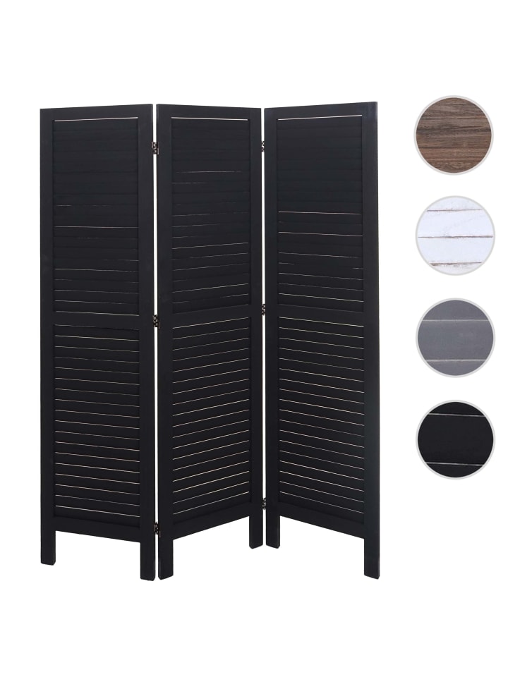 MCW Paravent G30, Shabby-Look, Anthrazit günstig kaufen onesize