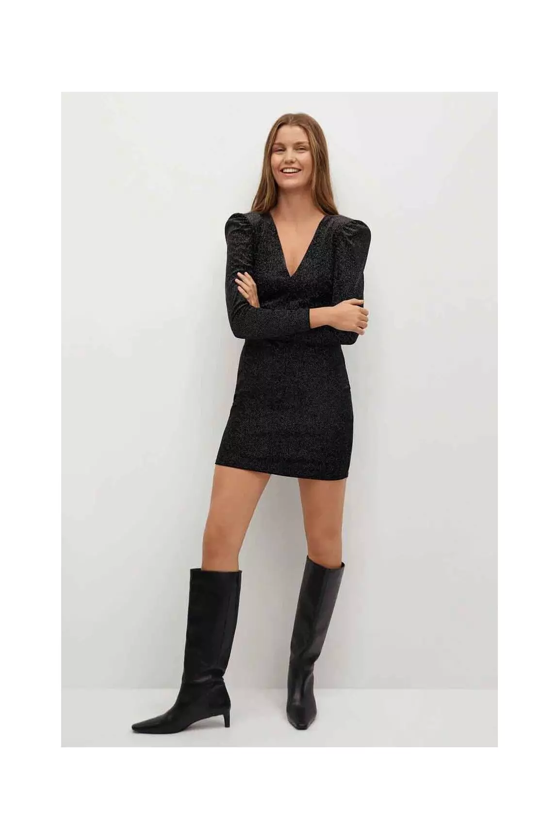 Mango Robes Courtes Femme couleur gris
