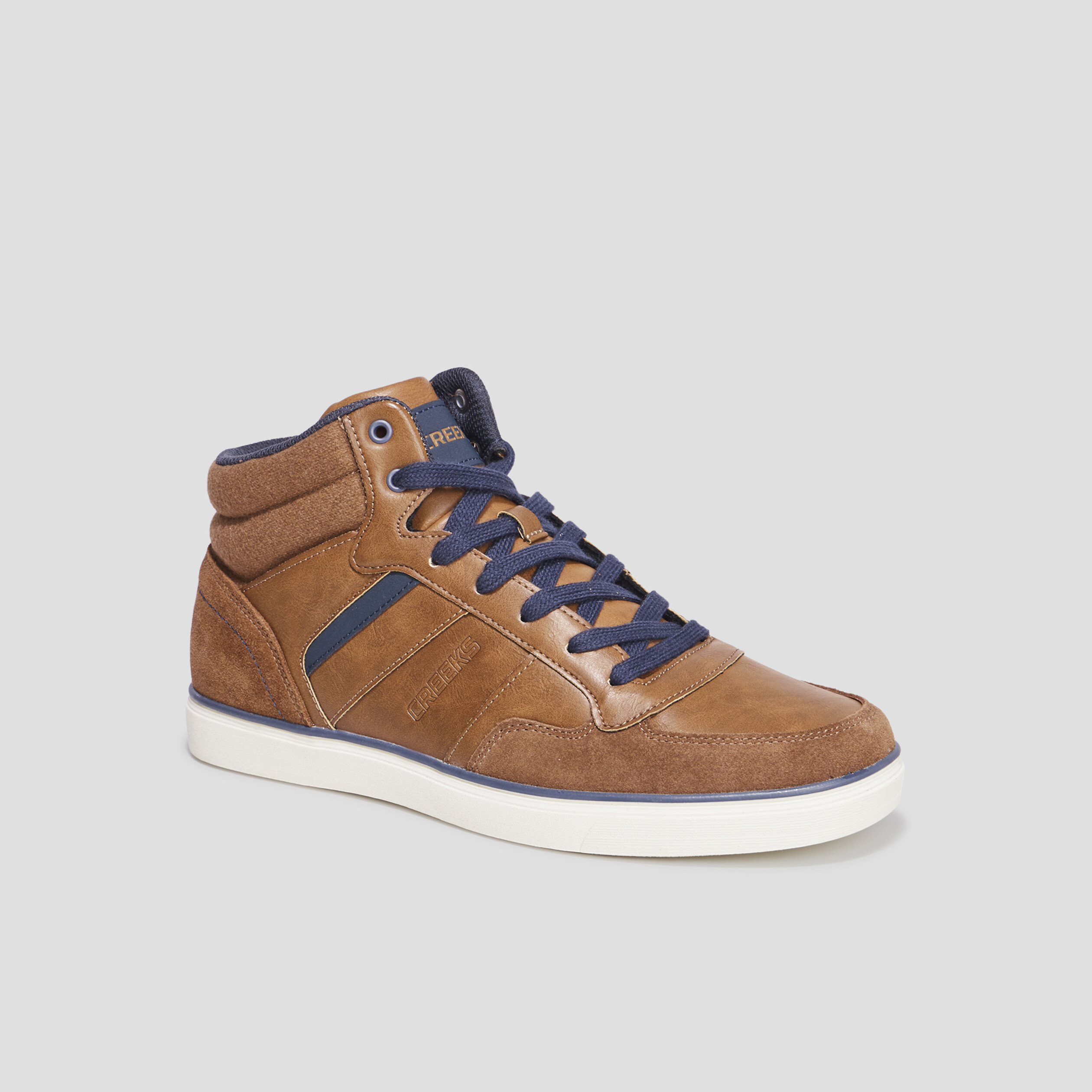 Baskets montantes à lacets Creeks Kibo marron homme | La Halle