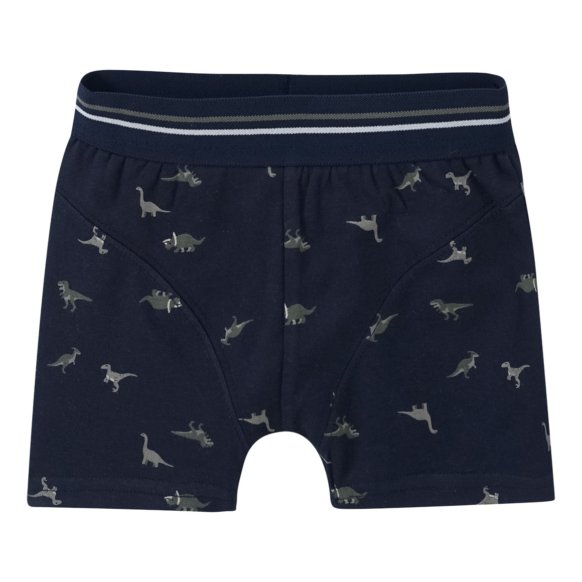 3 Jungen Boxer mit Dinosaurier-Allover